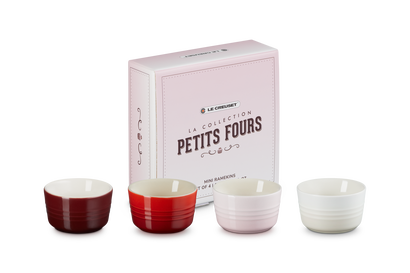 Set de 4 ramequins Petits Fours en céramique