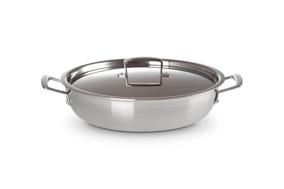 Sauteuse Provençale en Inox avec Revêtement Anti-Adhérent et Couvercle